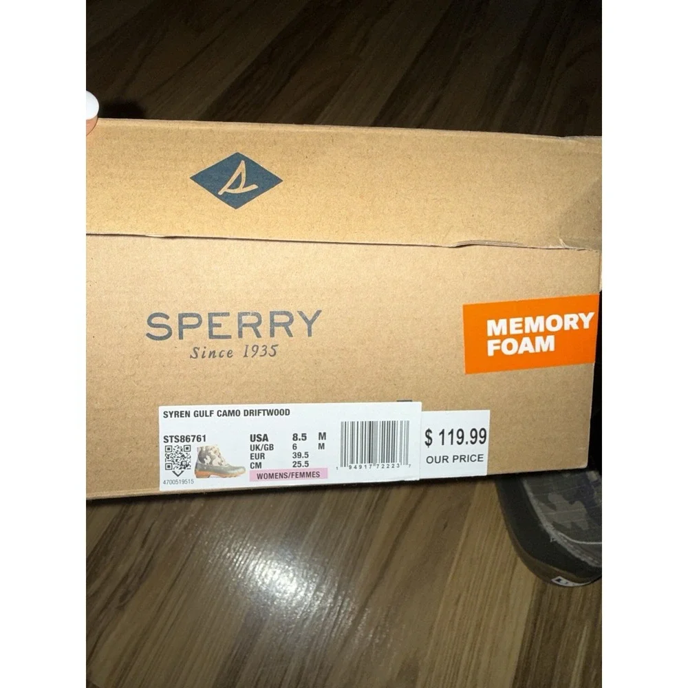 Sperry Syren Gulf Camo Driftwood Women's 8.5‎ Top-Sider Duck Boots green Tan